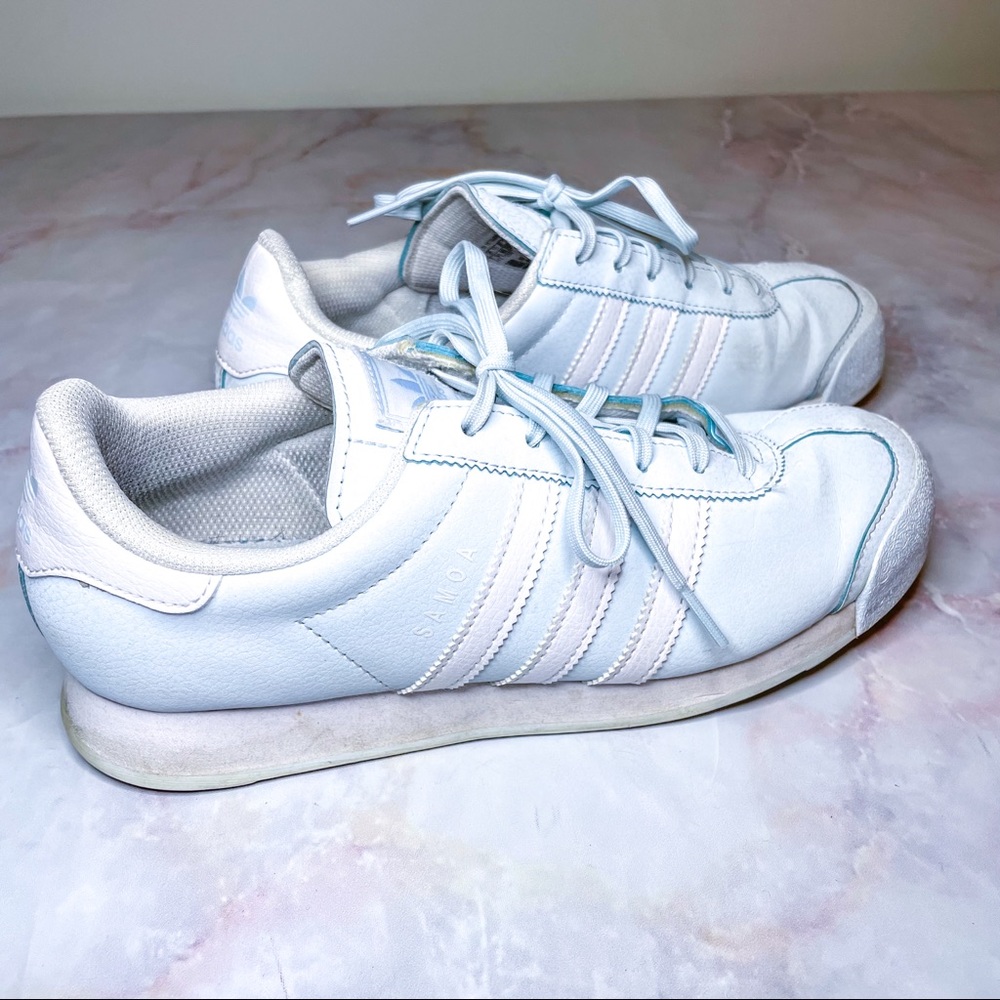 Adidas Samoa Baby Blue & White Sneakers